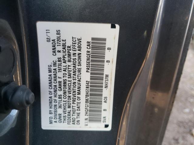 Photo 12 VIN: 2HGFG1B87BH518542 - HONDA CIVIC EX 