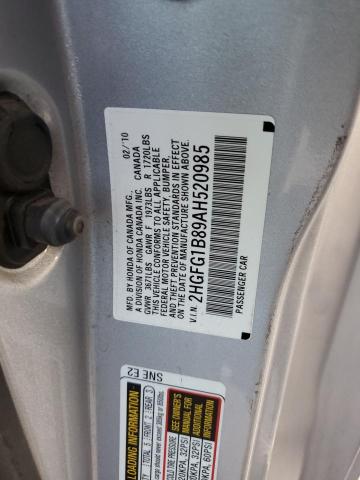 Photo 11 VIN: 2HGFG1B89AH520985 - HONDA CIVIC EX 