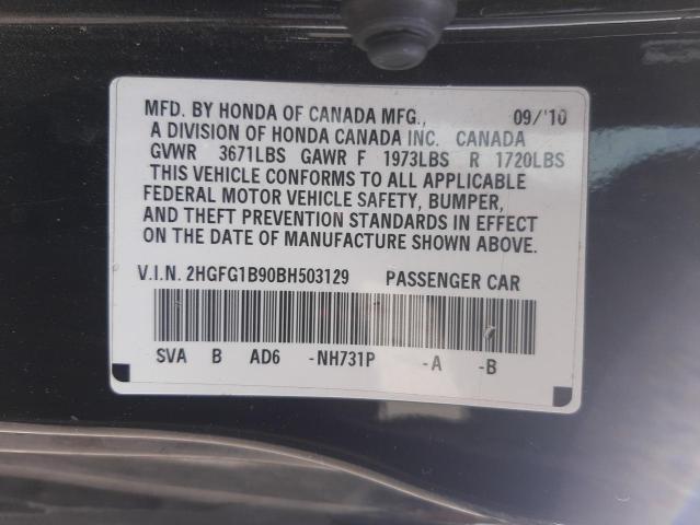 Photo 9 VIN: 2HGFG1B90BH503129 - HONDA CIVIC EXL 