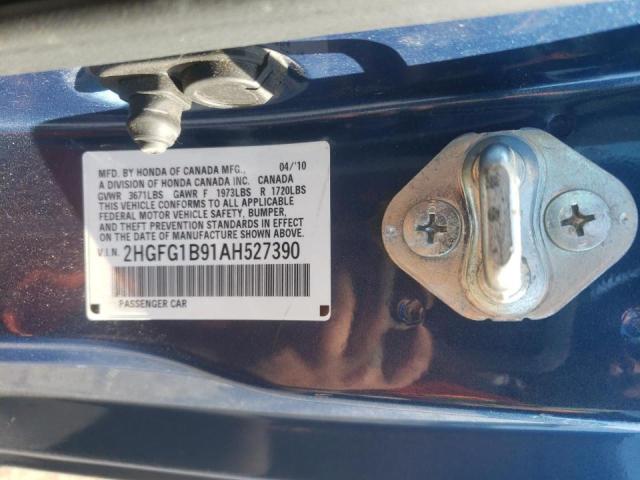 Photo 9 VIN: 2HGFG1B91AH527390 - HONDA CIVIC EXL 