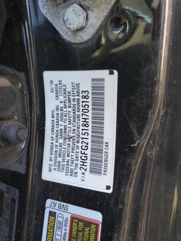 Photo 11 VIN: 2HGFG21518H705183 - HONDA CIVIC 