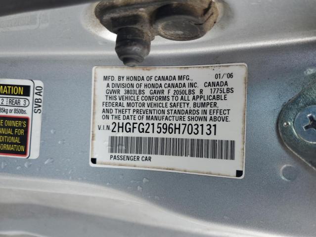 Photo 11 VIN: 2HGFG21596H703131 - HONDA CIVIC 