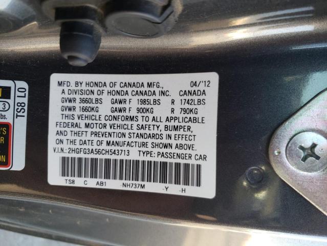 Photo 11 VIN: 2HGFG3A56CH543713 - HONDA CIVIC 