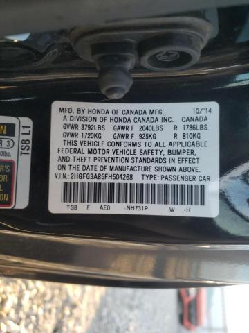 Photo 11 VIN: 2HGFG3A85FH504268 - HONDA CIVIC EX 