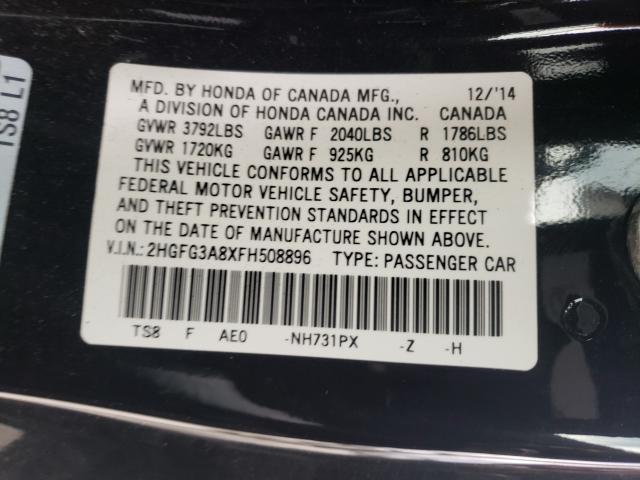 Photo 9 VIN: 2HGFG3A8XFH508896 - HONDA CIVIC EX 