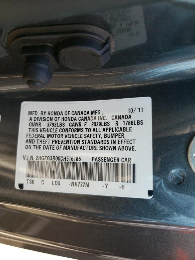 Photo 9 VIN: 2HGFG3B00CH516185 - HONDA CIVIC EXL 