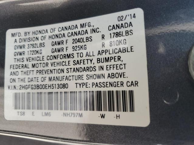 Photo 12 VIN: 2HGFG3B00EH513080 - HONDA CIVIC 