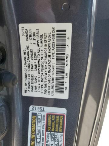 Photo 11 VIN: 2HGFG3B01FH524915 - HONDA CIVIC EXL 