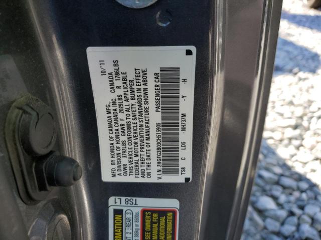 Photo 11 VIN: 2HGFG3B03CH515905 - HONDA CIVIC EXL 