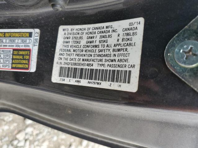 Photo 9 VIN: 2HGFG3B03EH514854 - HONDA CIVIC EXL 