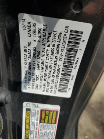 Photo 11 VIN: 2HGFG3B05FH503212 - HONDA CIVIC EXL 