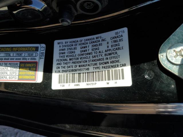 Photo 11 VIN: 2HGFG3B06FH517149 - HONDA CIVIC 