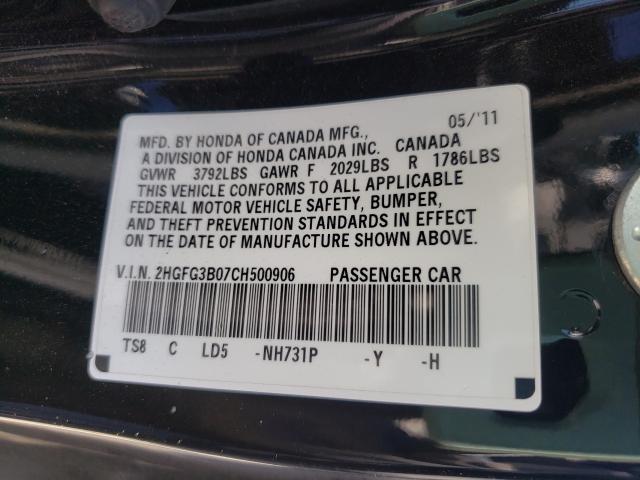 Photo 9 VIN: 2HGFG3B07CH500906 - HONDA CIVIC EXL 