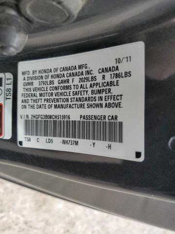 Photo 11 VIN: 2HGFG3B08CH515916 - HONDA CIVIC EXL 