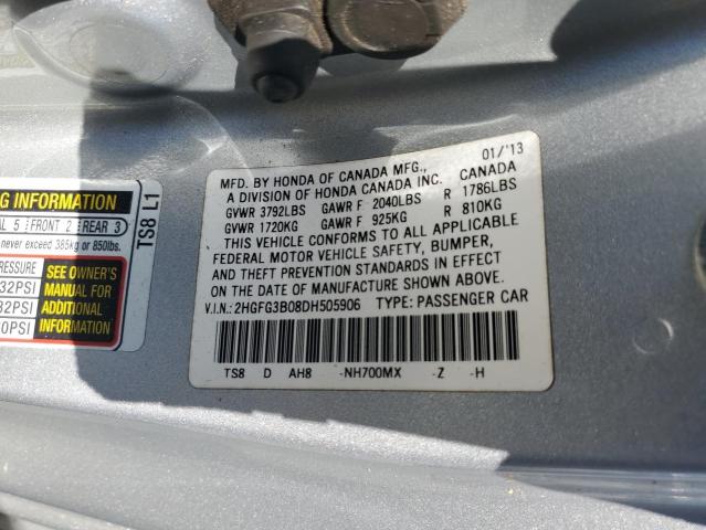 Photo 11 VIN: 2HGFG3B08DH505906 - HONDA CIVIC EXL 