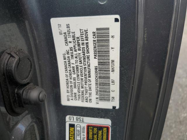 Photo 11 VIN: 2HGFG3B50CH530485 - HONDA CIVIC 