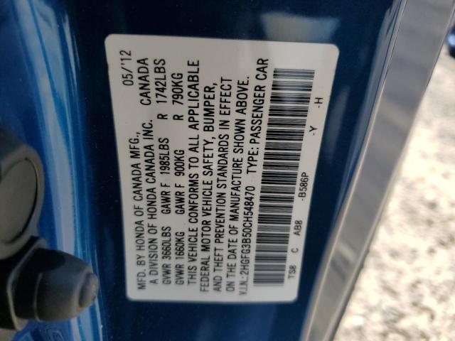 Photo 11 VIN: 2HGFG3B50CH548470 - HONDA CIVIC 