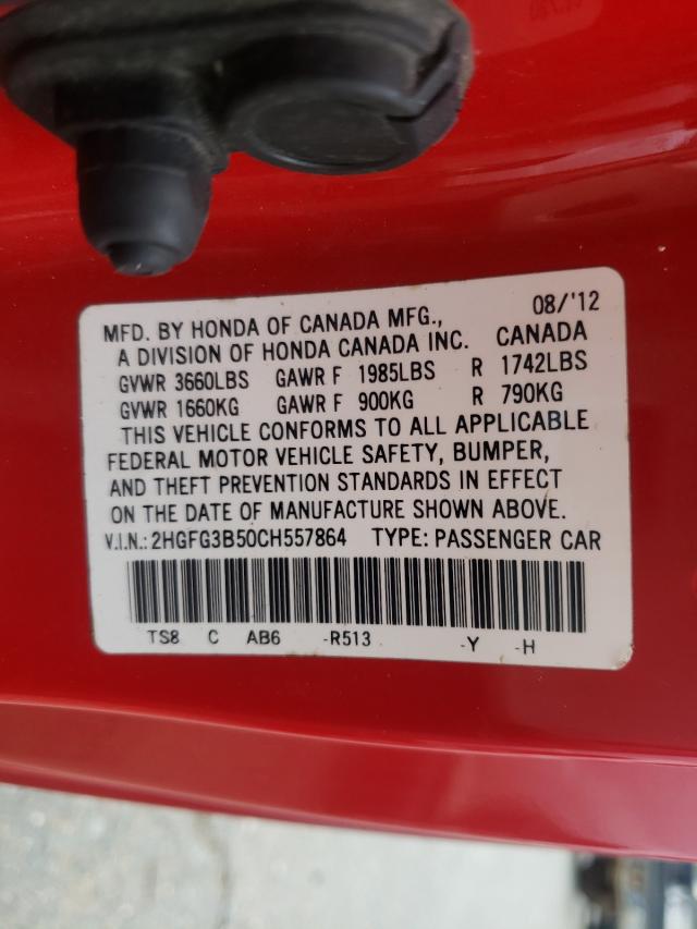 Photo 9 VIN: 2HGFG3B50CH557864 - HONDA CIVIC 