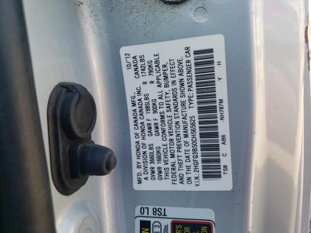 Photo 11 VIN: 2HGFG3B50CH565625 - HONDA CIVIC 