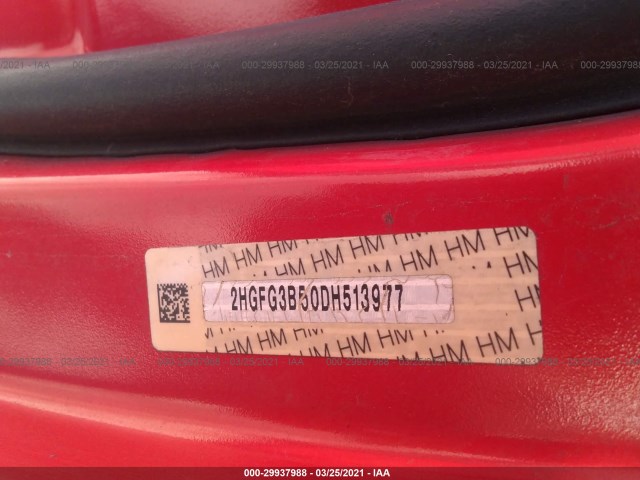 Photo 8 VIN: 2HGFG3B50DH513977 - HONDA CIVIC CPE 