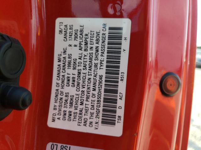 Photo 9 VIN: 2HGFG3B50DH529046 - HONDA CIVIC 