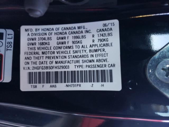 Photo 9 VIN: 2HGFG3B50FH529003 - HONDA CIVIC LX 