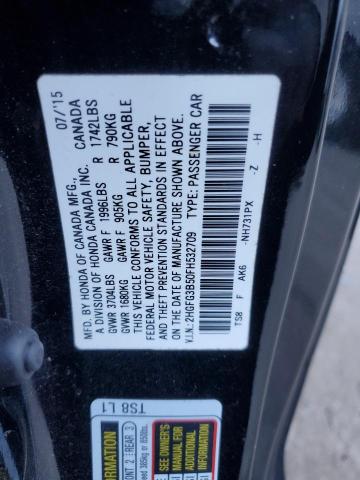 Photo 12 VIN: 2HGFG3B50FH532709 - HONDA CIVIC LX 