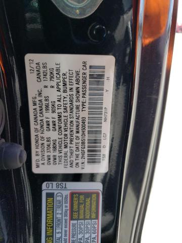 Photo 11 VIN: 2HGFG3B51DH500493 - HONDA CIVIC LX 