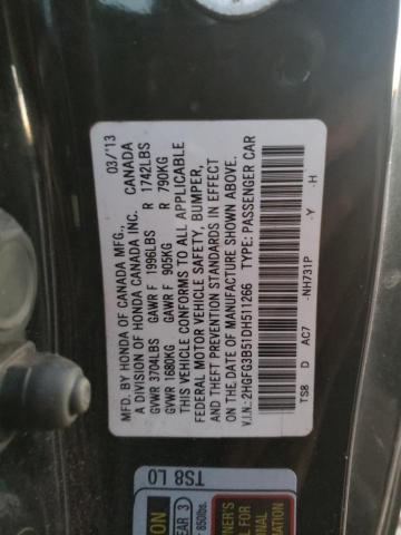 Photo 11 VIN: 2HGFG3B51DH511266 - HONDA CIVIC 