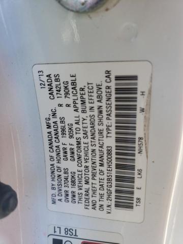 Photo 11 VIN: 2HGFG3B51EH500883 - HONDA CIVIC LX 