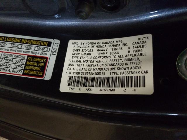 Photo 9 VIN: 2HGFG3B51EH506179 - HONDA CIVIC LX 