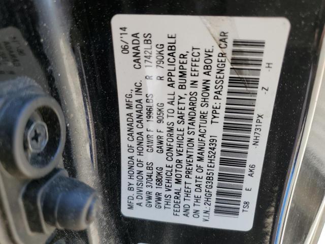 Photo 11 VIN: 2HGFG3B51EH524391 - HONDA CIVIC LX 