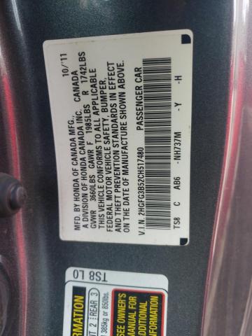 Photo 11 VIN: 2HGFG3B52CH517480 - HONDA CIVIC 