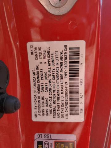 Photo 11 VIN: 2HGFG3B52DH514189 - HONDA CIVIC LX 