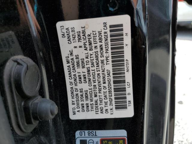 Photo 11 VIN: 2HGFG3B52DH515407 - HONDA CIVIC 