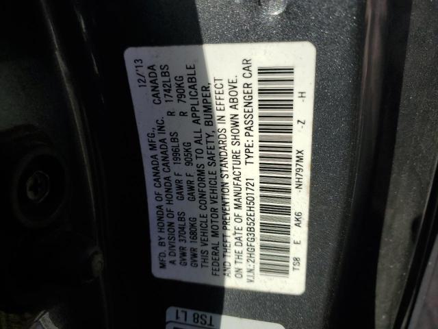 Photo 11 VIN: 2HGFG3B52EH501721 - HONDA CIVIC LX 