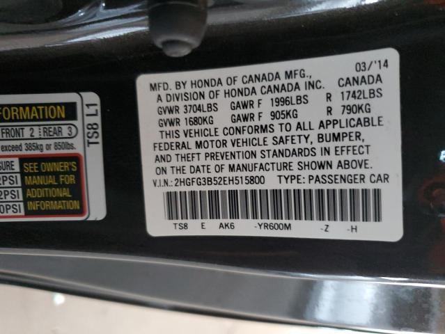 Photo 11 VIN: 2HGFG3B52EH515800 - HONDA CIVIC 