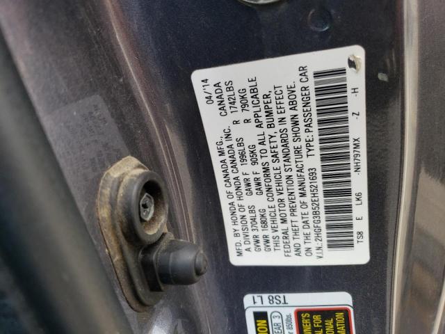 Photo 12 VIN: 2HGFG3B52EH521693 - HONDA CIVIC LX 