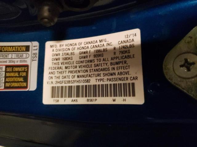 Photo 12 VIN: 2HGFG3B52FH510582 - HONDA CIVIC LX 