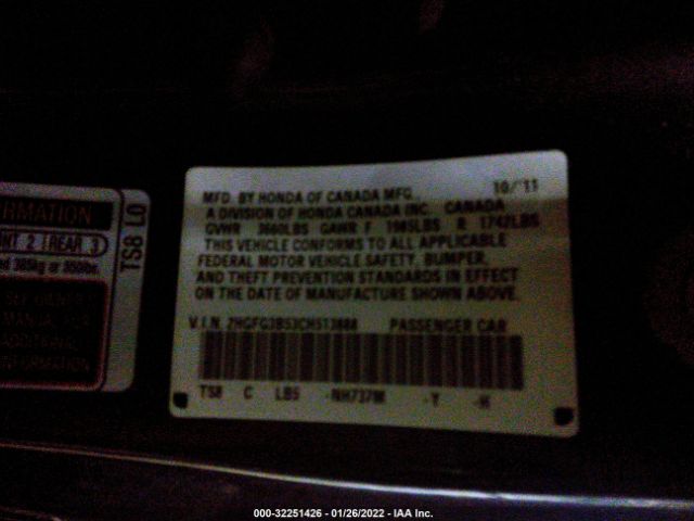 Photo 8 VIN: 2HGFG3B53CH513888 - HONDA CIVIC CPE 