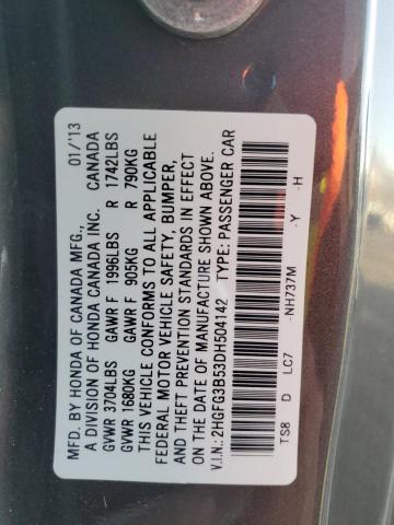 Photo 11 VIN: 2HGFG3B53DH504142 - HONDA CIVIC 