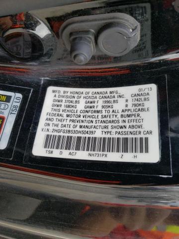 Photo 9 VIN: 2HGFG3B53DH504397 - HONDA CIVIC LX 