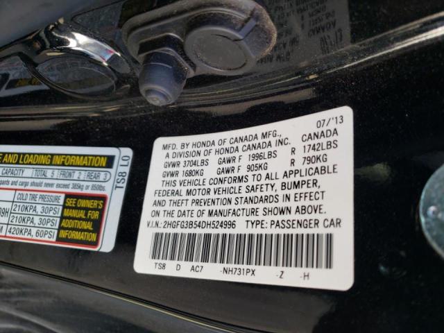 Photo 9 VIN: 2HGFG3B54DH524996 - HONDA CIVIC LX 