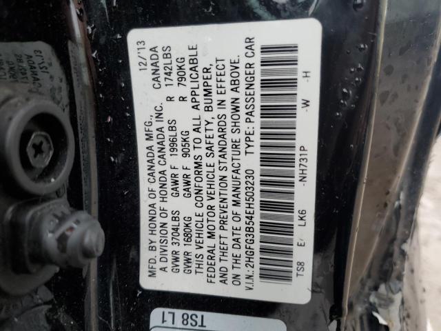 Photo 11 VIN: 2HGFG3B54EH503230 - HONDA CIVIC 