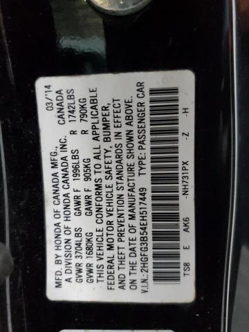 Photo 11 VIN: 2HGFG3B54EH517449 - HONDA CIVIC LX 