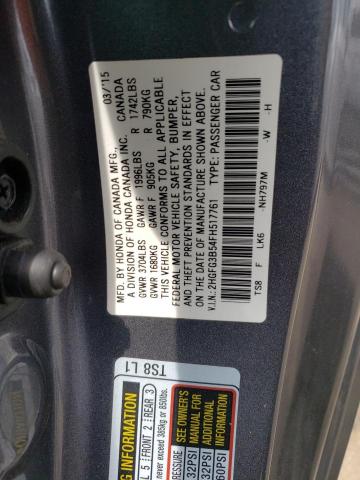 Photo 12 VIN: 2HGFG3B54FH517761 - HONDA CIVIC LX 