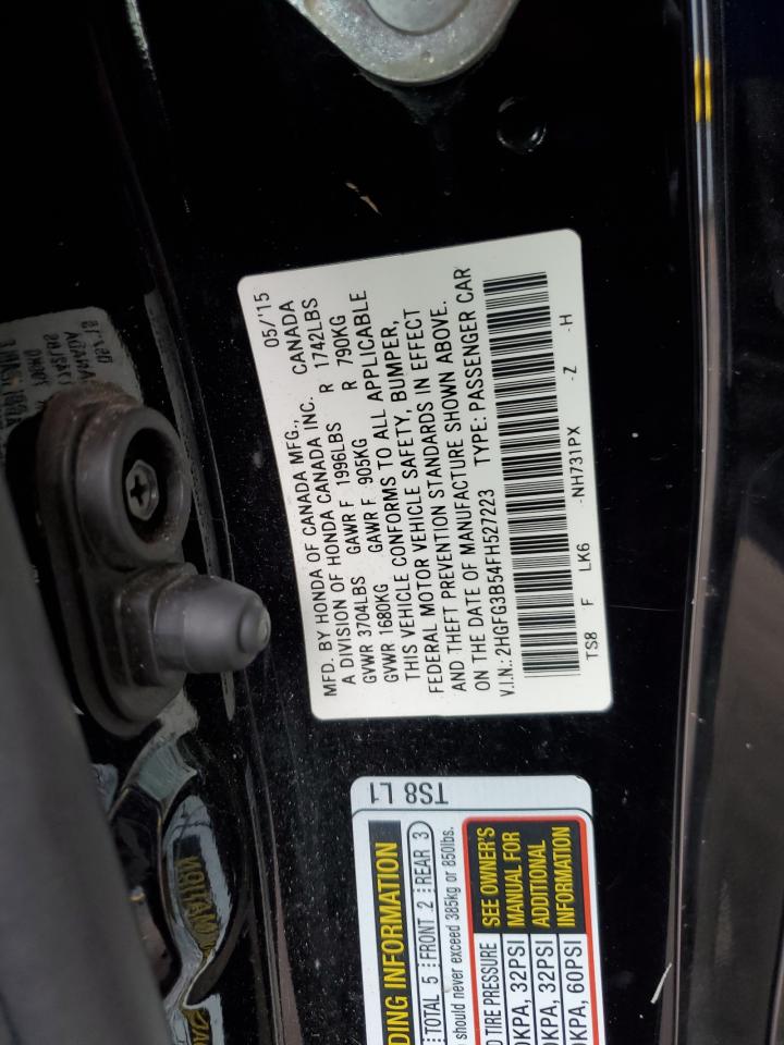 Photo 11 VIN: 2HGFG3B54FH527223 - HONDA CIVIC 