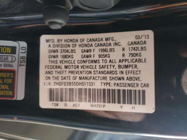 Photo 9 VIN: 2HGFG3B55DH511531 - HONDA CIVIC LX 