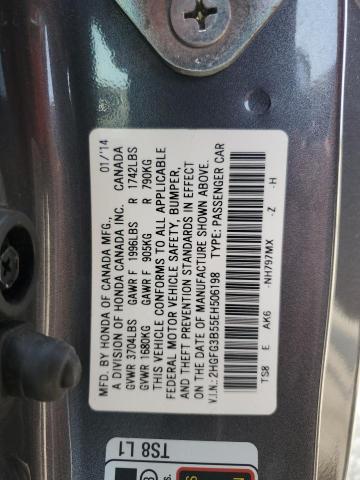 Photo 12 VIN: 2HGFG3B55EH506198 - HONDA CIVIC LX 