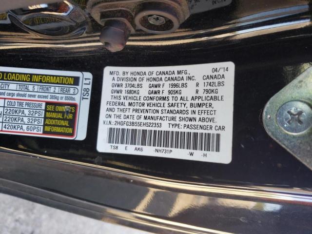 Photo 11 VIN: 2HGFG3B55EH522353 - HONDA CIVIC LX 